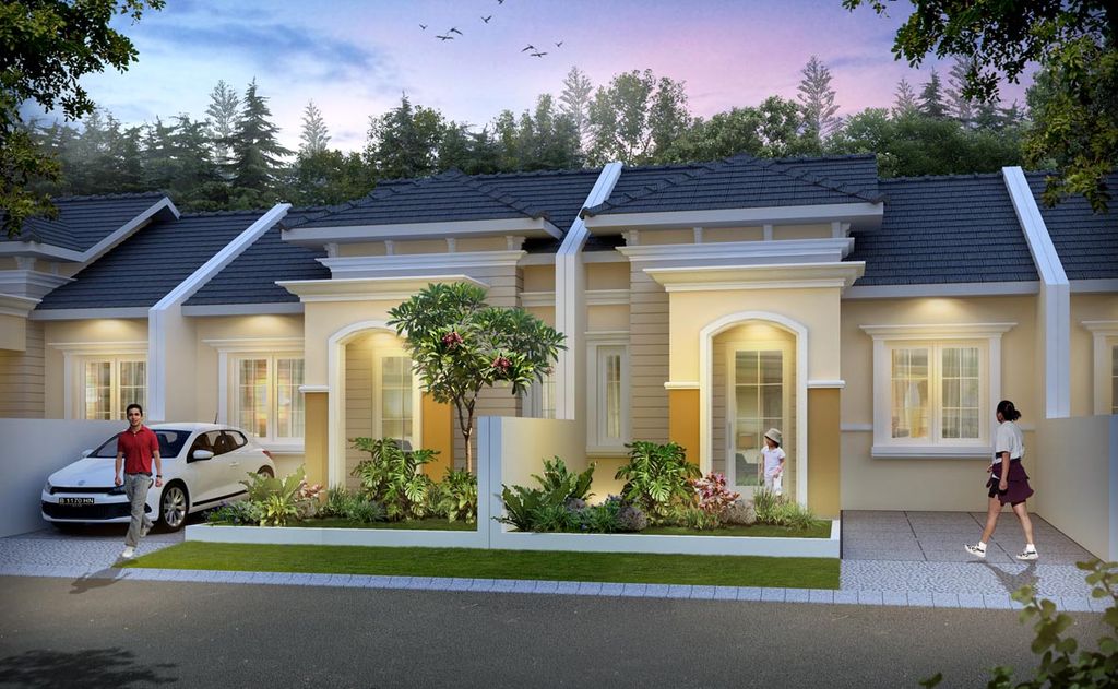 foto tampak rumah tipe RE 50/60 perumahan Harvest City