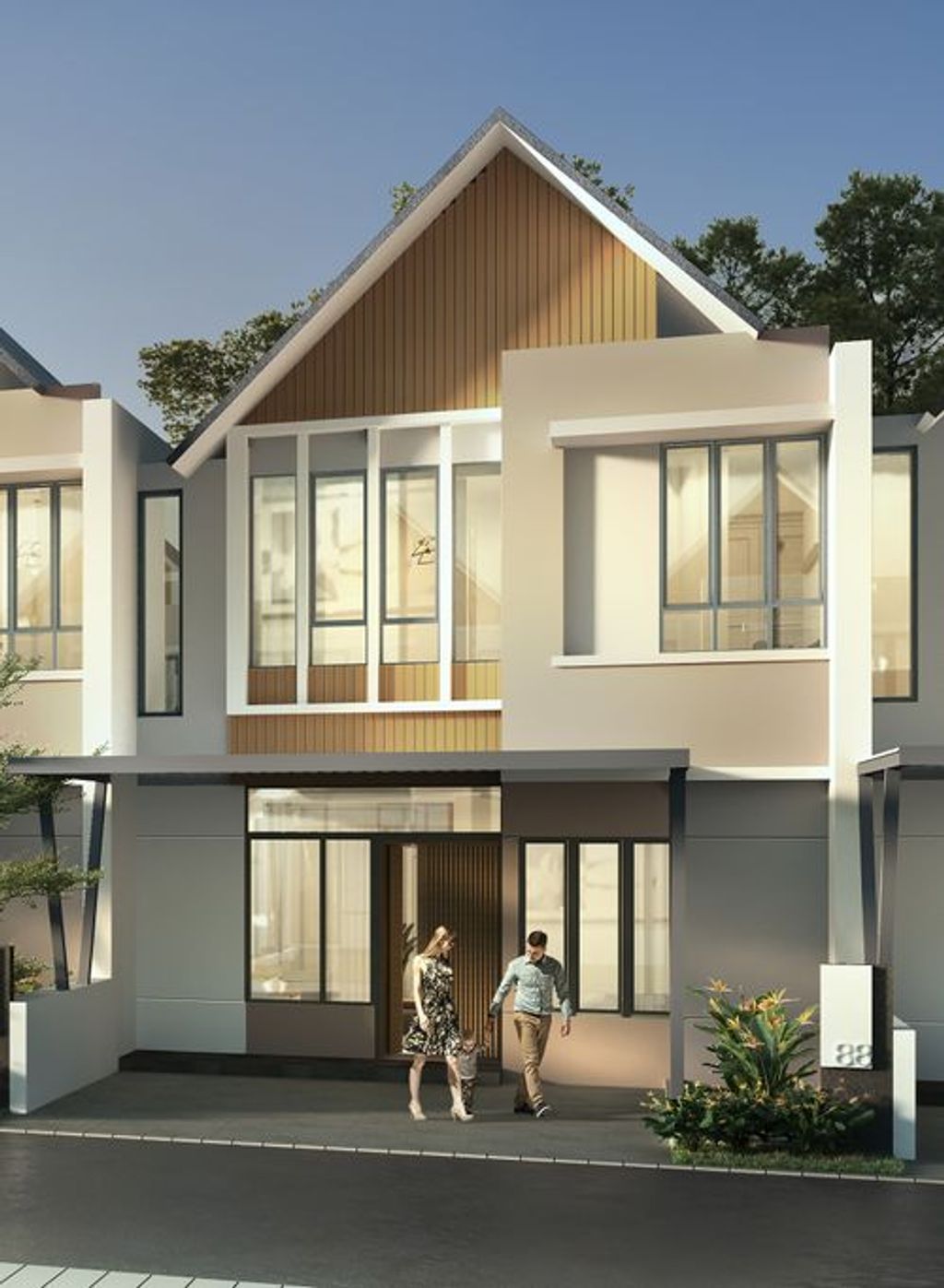 foto tampak rumah tipe L7B perumahan Metland Transyogi Cibubur
