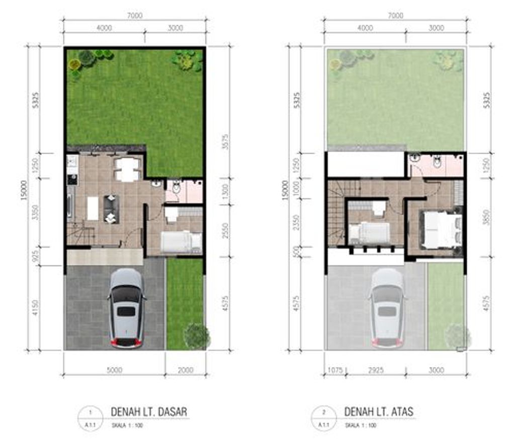 foto denah rumah tipe L7B perumahan Metland Transyogi Cibubur