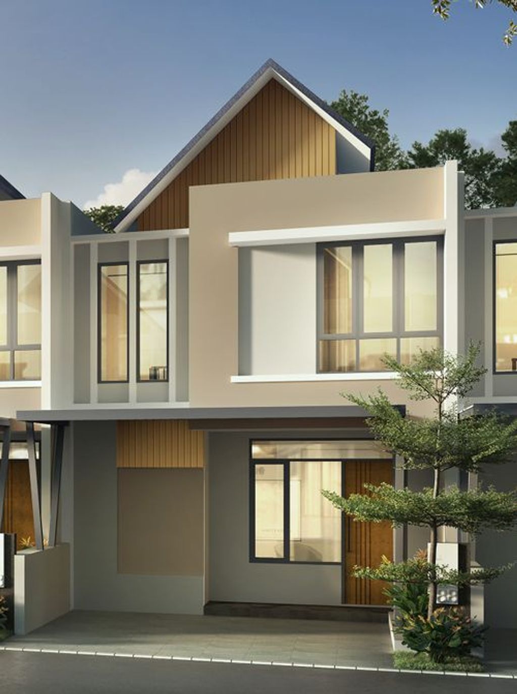 foto tampak rumah tipe L6A perumahan Metland Transyogi Cibubur