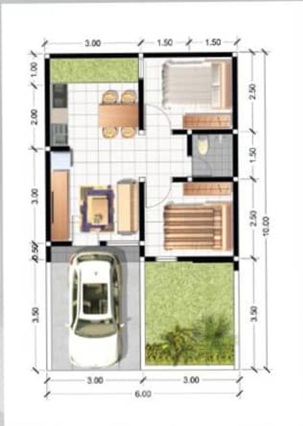 foto denah rumah tipe New Avani perumahan GRAND ARFA WULANDIRA