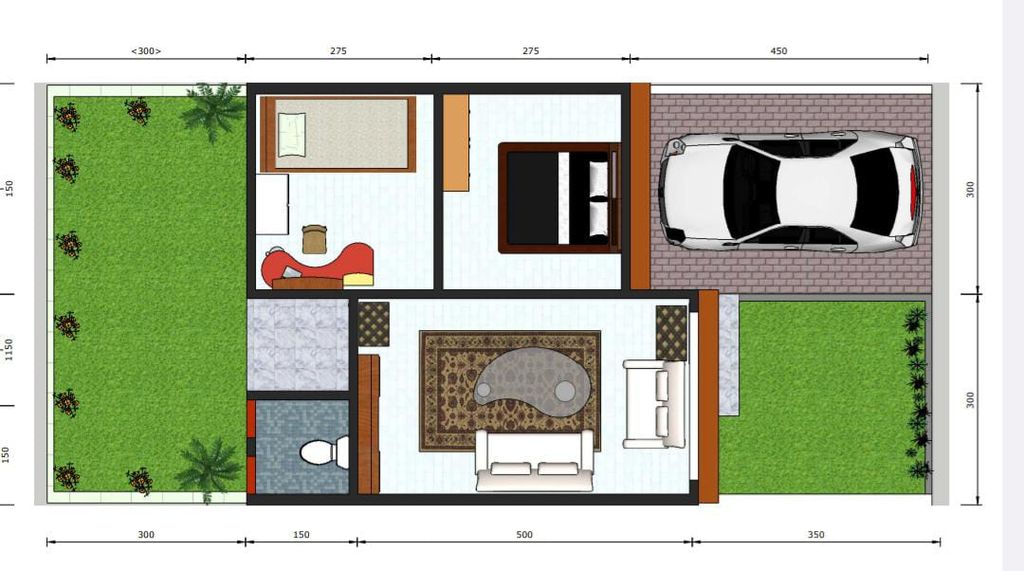 foto denah rumah tipe 36/78 perumahan GRAND RAYA TAHAP 2