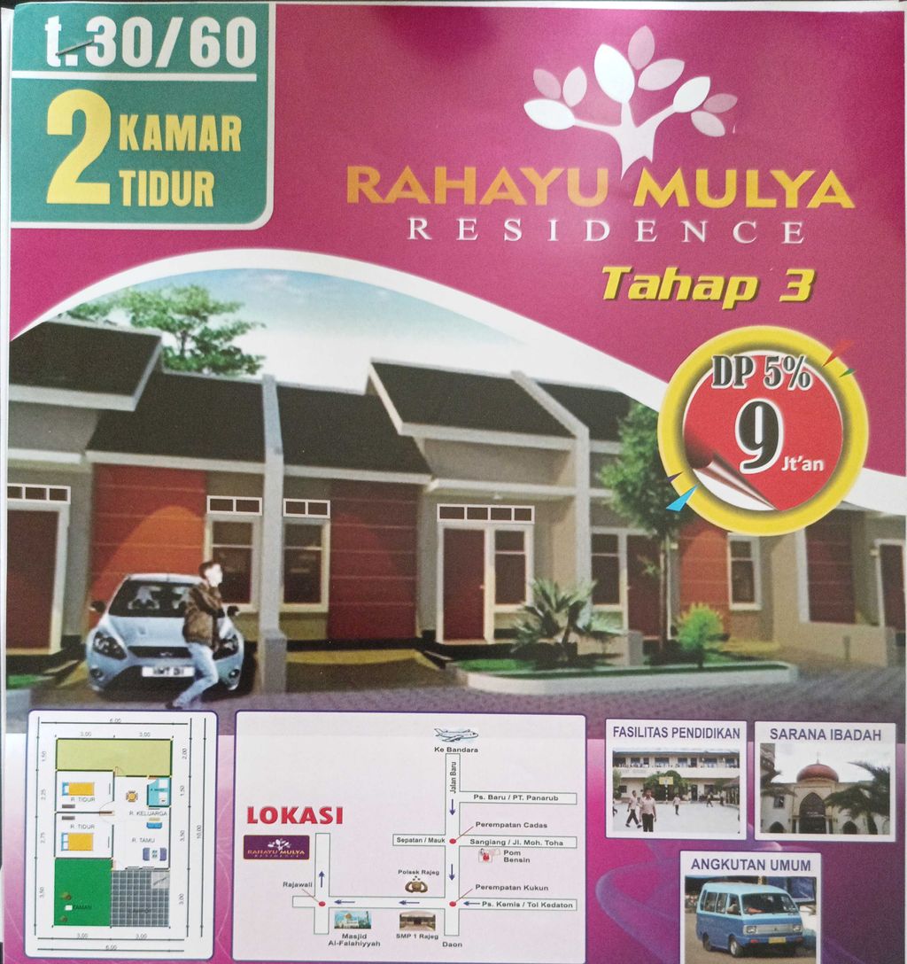 foto tampak rumah tipe 30 perumahan RAHAYU MULYA RESIDENCE TAHAP 3