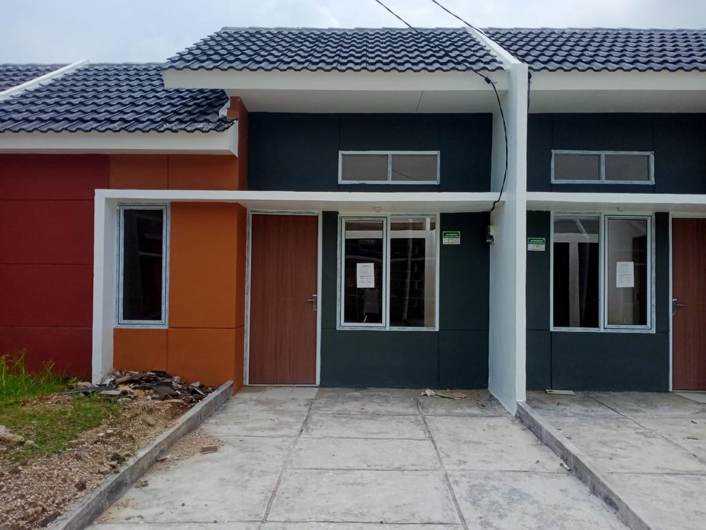 foto tampak rumah tipe FLPP 27/60 185.000.000 perumahan Puri Harmoni Kertamukti