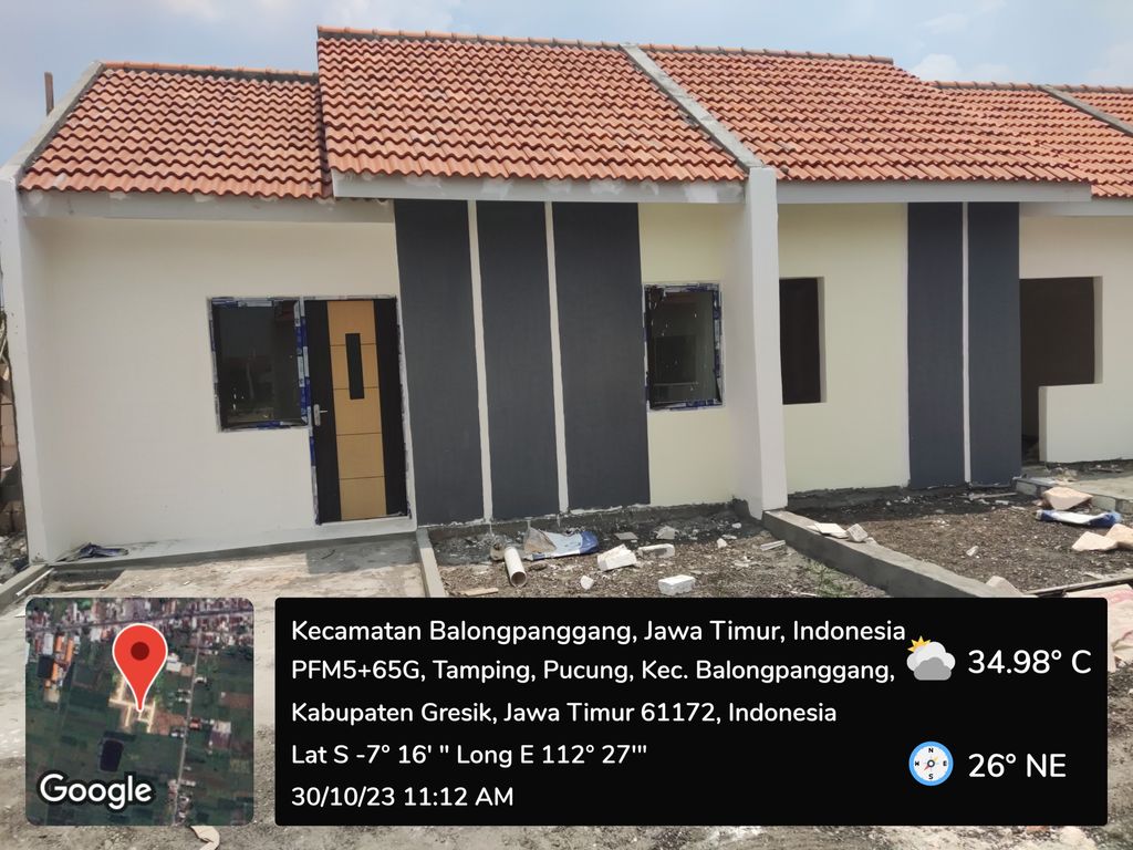 foto tampak rumah tipe 30/60 perumahan Permata Indah Permai