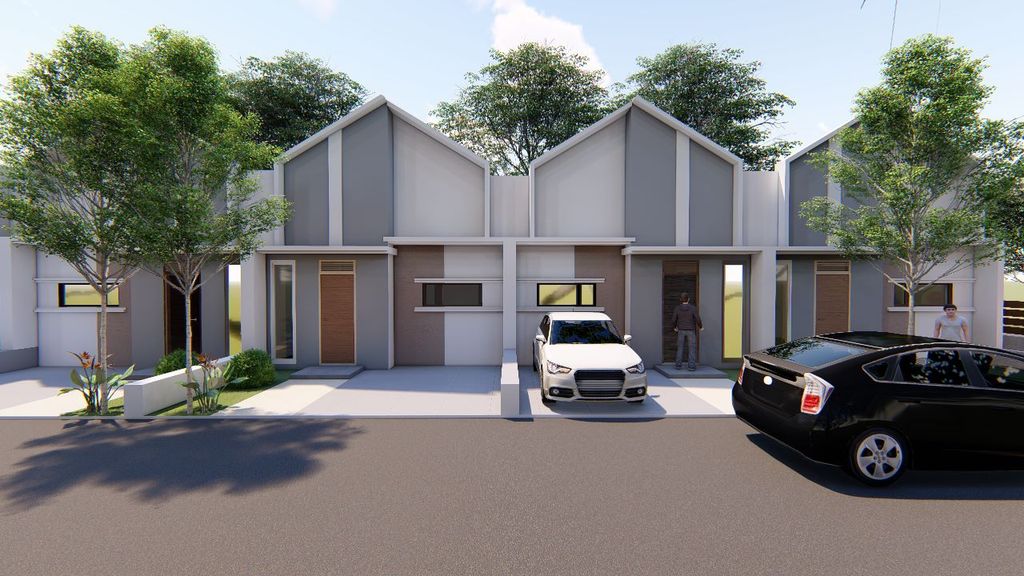 foto tampak rumah tipe 36/72 perumahan savanna residence
