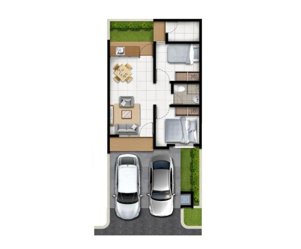 foto denah rumah tipe 47 - FREMONT perumahan Grand Duta City, Bekasi - 3