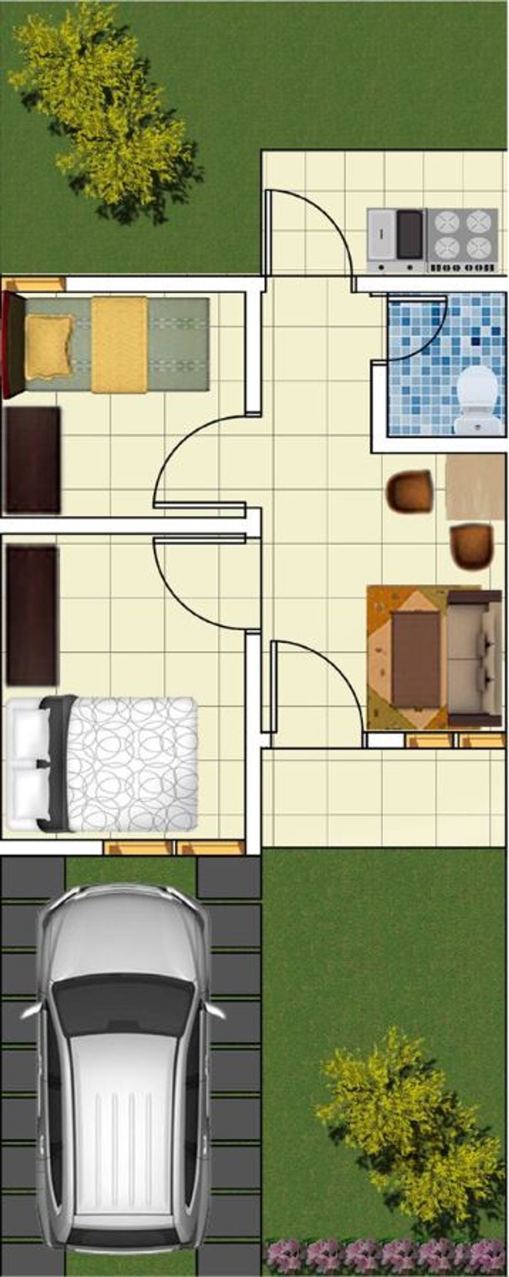 foto denah rumah tipe Amethyst 2024 345.5 perumahan PONDOK PERMATA TAHAP 3