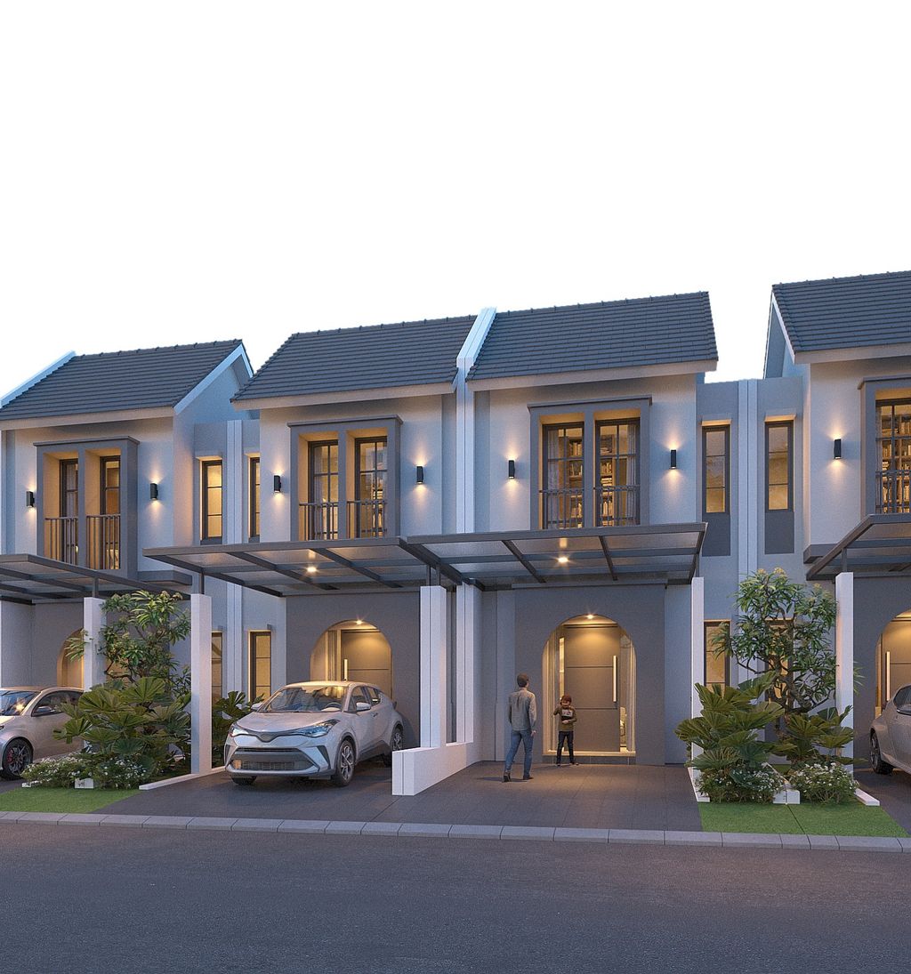 foto tampak rumah tipe CAESAR perumahan CitraLand Driyorejo CBD