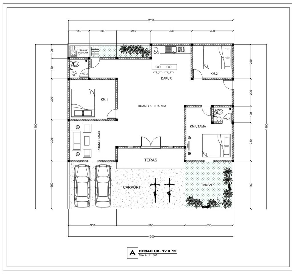 foto denah rumah tipe 96/144 perumahan GRIYA REZKI RESIDENCE