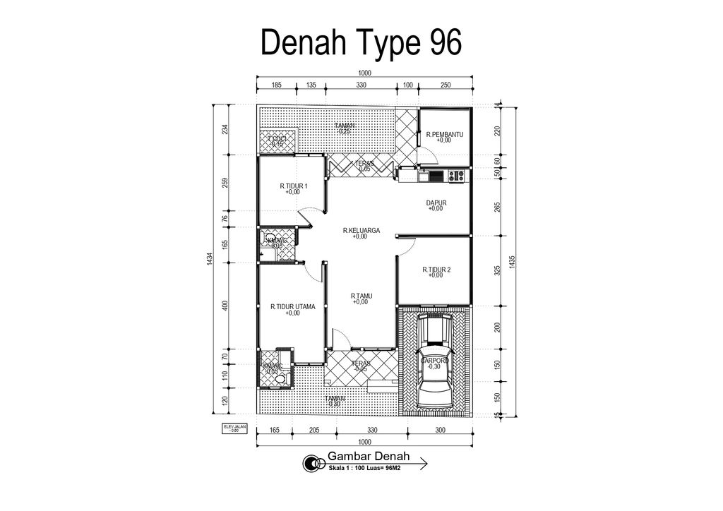 foto denah rumah tipe 96 perumahan BUMI RENDENG BARU
