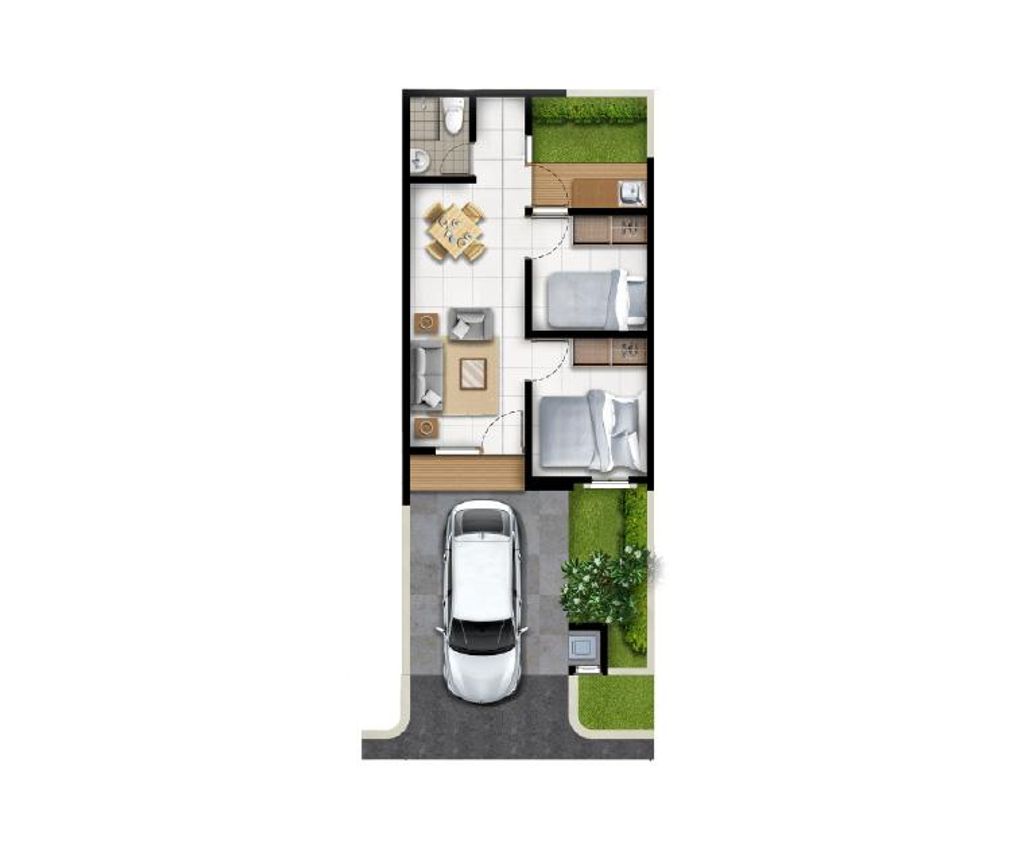 foto denah rumah tipe 39 - CANYON perumahan Grand Duta City, Bekasi - 3