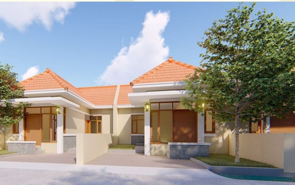foto tampak rumah tipe 36 perumahan GREEN CARAKA RESIDENCE