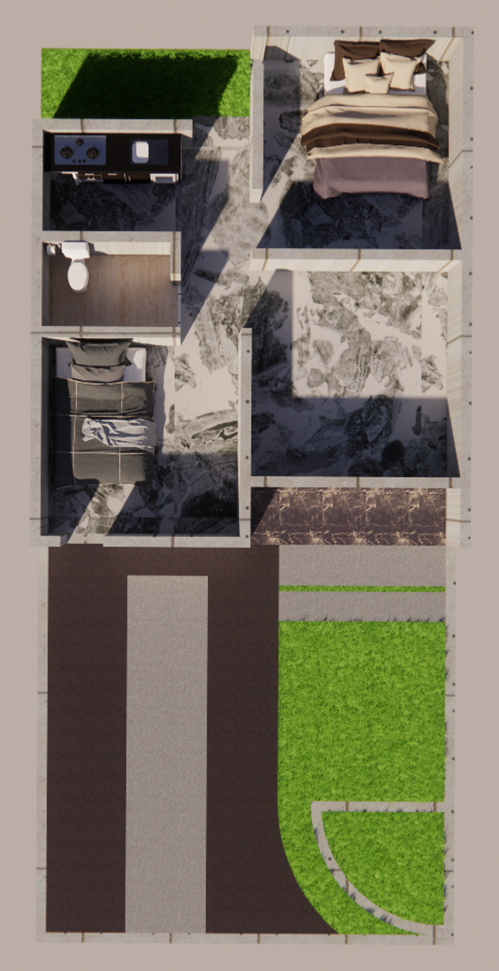 foto denah rumah tipe 36/72 perumahan GRIYA ASRI CIBENDA TAHAP 4