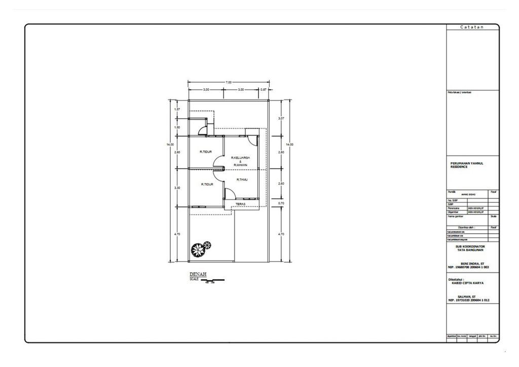 foto denah rumah tipe 36 perumahan Yahnul Residence