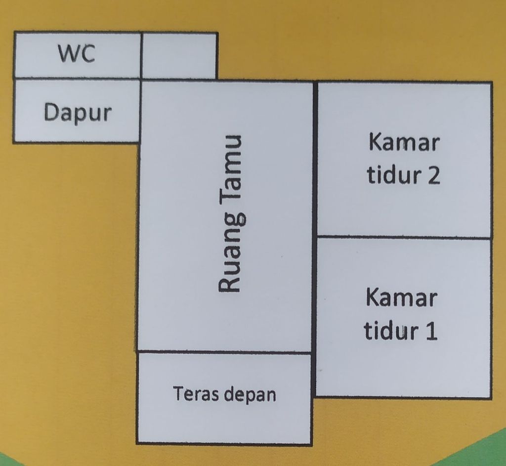 foto denah rumah tipe 36 (2024) perumahan GRAND SAUFI