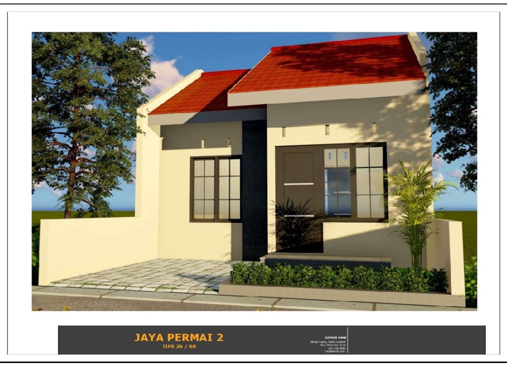 foto tampak rumah tipe 36 perumahan Jaya Permai 2