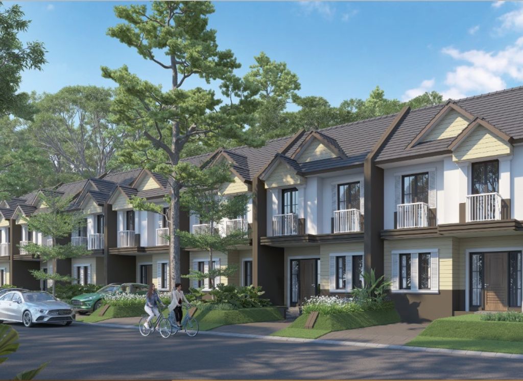 foto tampak rumah tipe CARDIFF perumahan ROYAL TAJUR RESIDENCE, CLUSTER DUNSTER