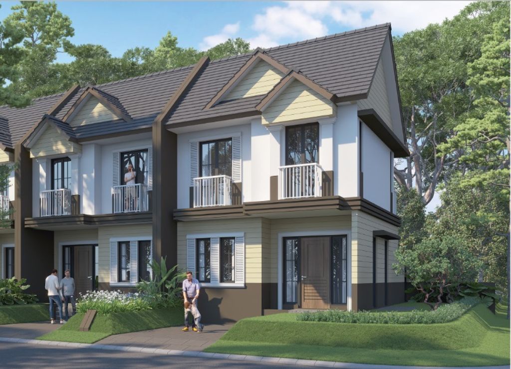 foto tampak rumah tipe CARDIFF CORNER perumahan ROYAL TAJUR RESIDENCE, CLUSTER DUNSTER