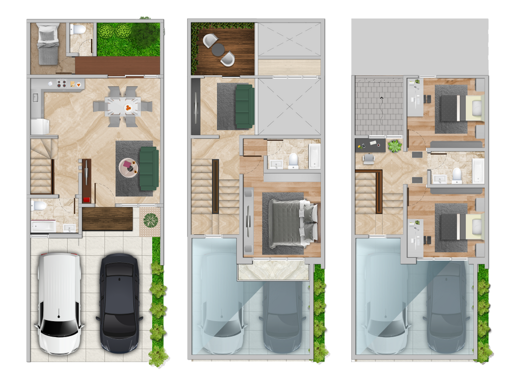 foto denah rumah tipe 6x15 Classic STD BPK/03 perumahan BUKIT PODOMORO JAKARTA