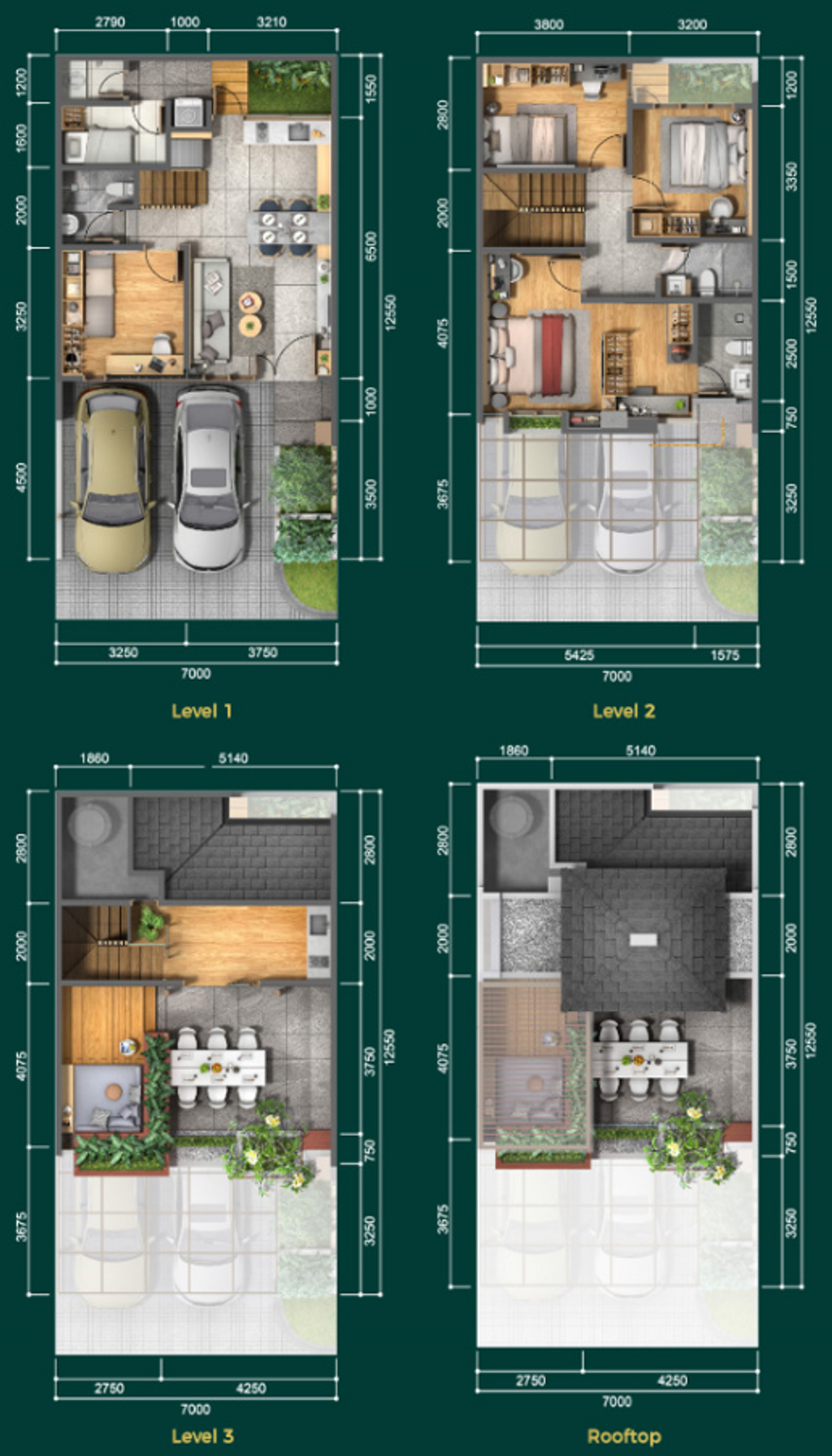 foto denah rumah tipe The 7 Std perumahan Cluster Heritage - Puri 11