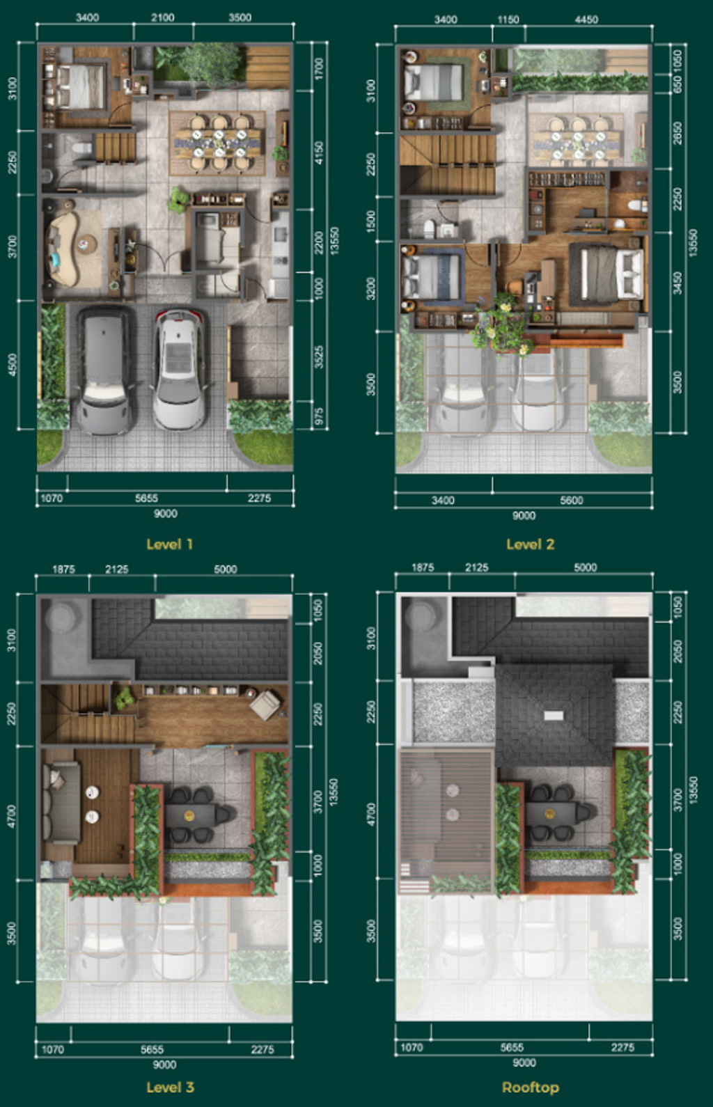 foto denah rumah tipe The 9 Std perumahan Cluster Heritage - Puri 11