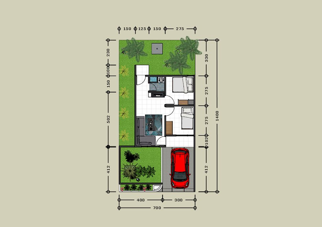foto denah rumah tipe 36/98 perumahan 7 ARUMBA II
