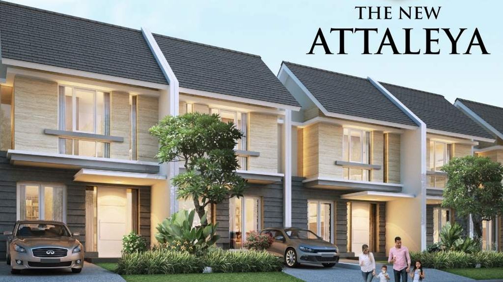foto tampak rumah tipe LEBAR 6 MONTEVERDE NEW ATTALEYA 1 perumahan Citra Land Cibubur