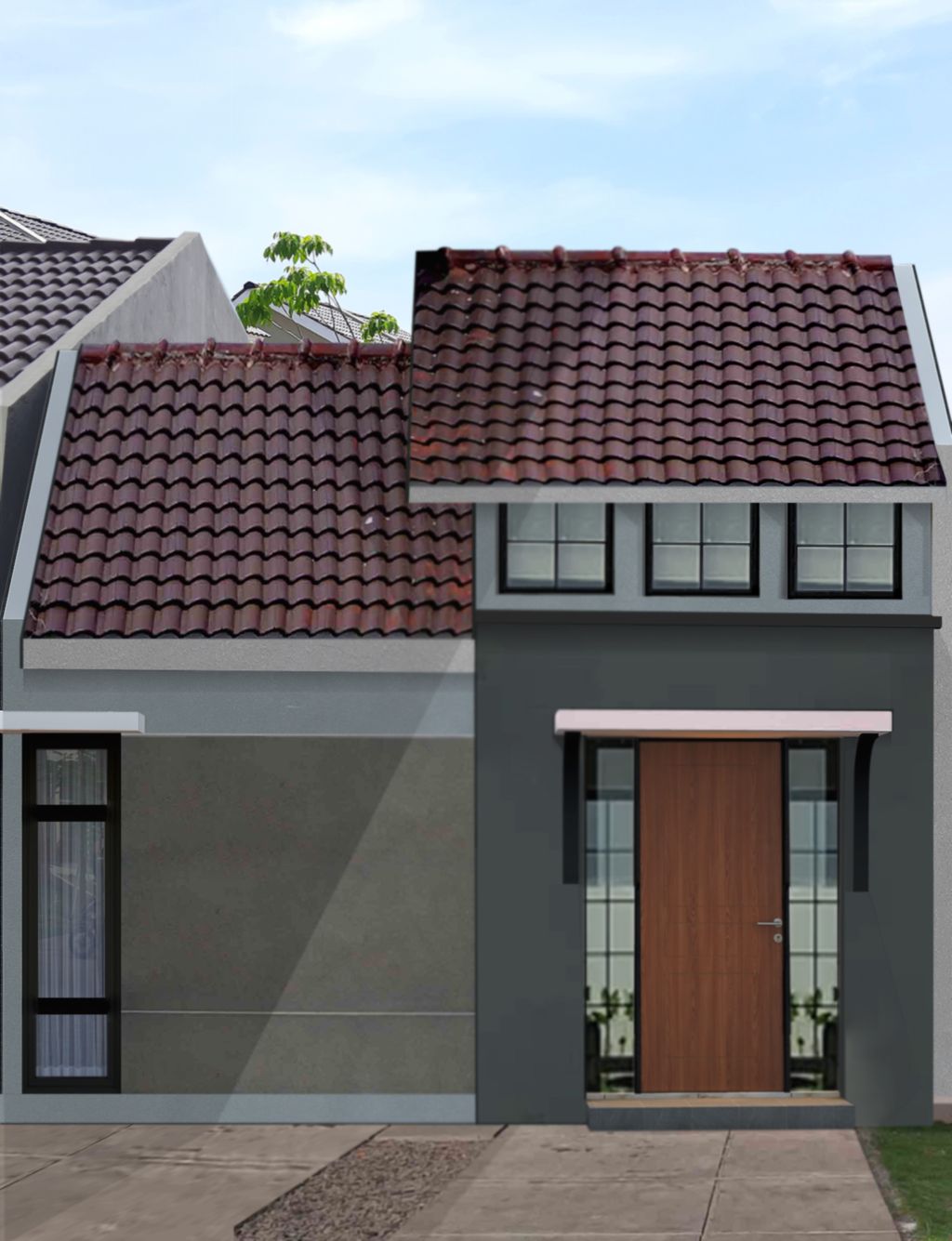 foto tampak rumah tipe NAVIA perumahan GRAND ALEXANDRIA 2