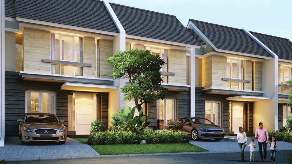 foto tampak rumah tipe LEBAR 6 MONTEVERDE NEW ARECA 2 perumahan Citra Land Cibubur