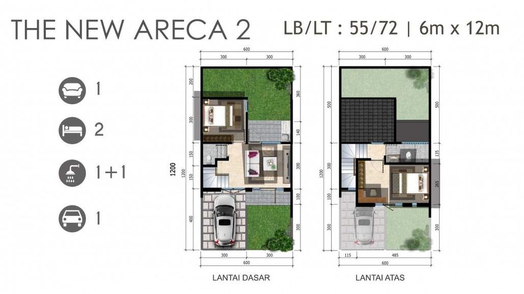 foto denah rumah tipe LEBAR 6 MONTEVERDE NEW ARECA 2 perumahan Citra Land Cibubur