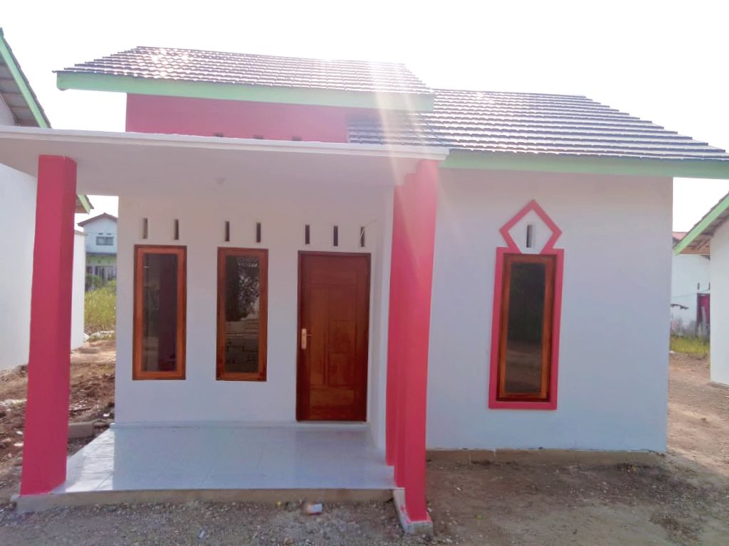 foto tampak rumah tipe 36 perumahan D'Green Mentawak Residence