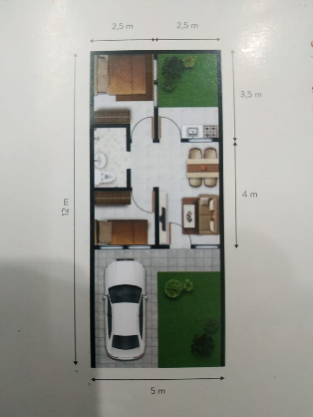 foto denah rumah tipe 5X12(32) perumahan MILLENNIUM CITY TAHAP II