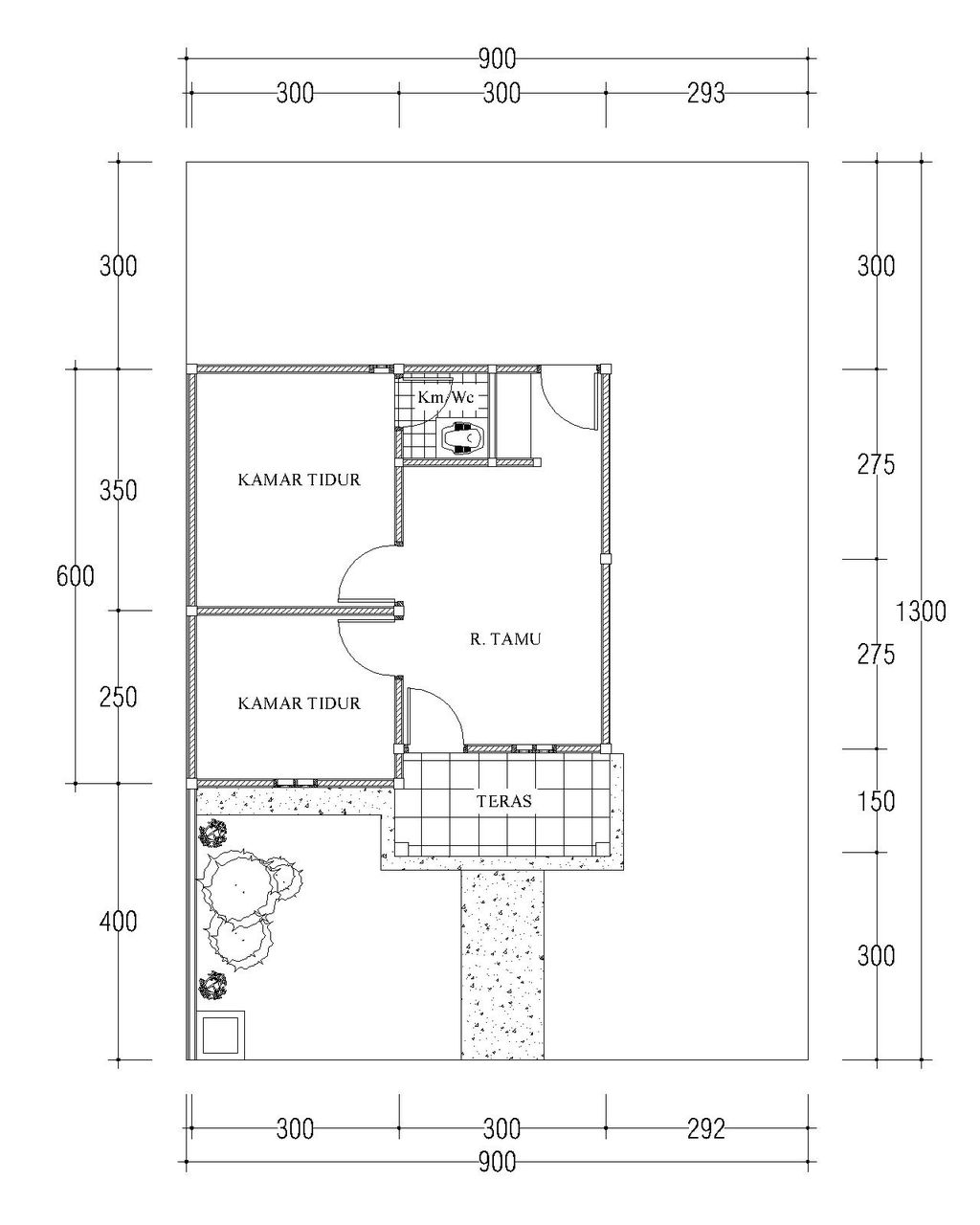 foto denah rumah tipe 36 Bersubsidi perumahan AZKA RESIDENCE