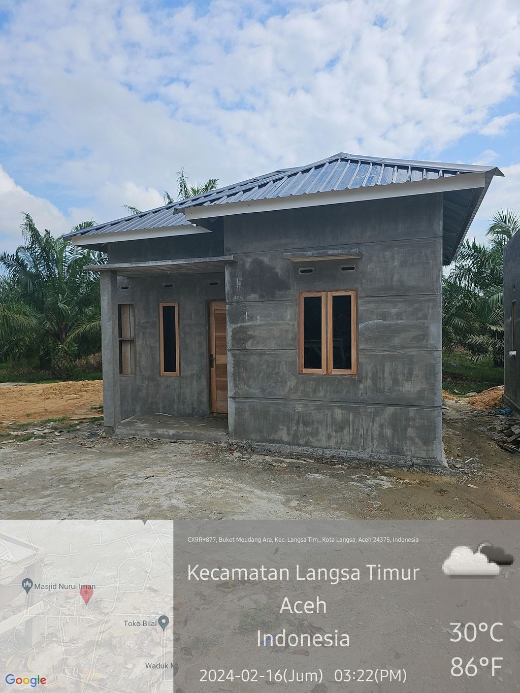 foto tampak rumah tipe TAPAK perumahan SEULANGA VILLA ASRI