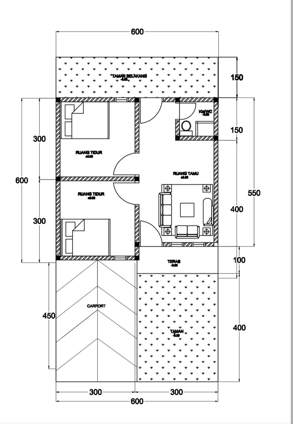 foto denah rumah tipe 36 perumahan PESONA NAYARA