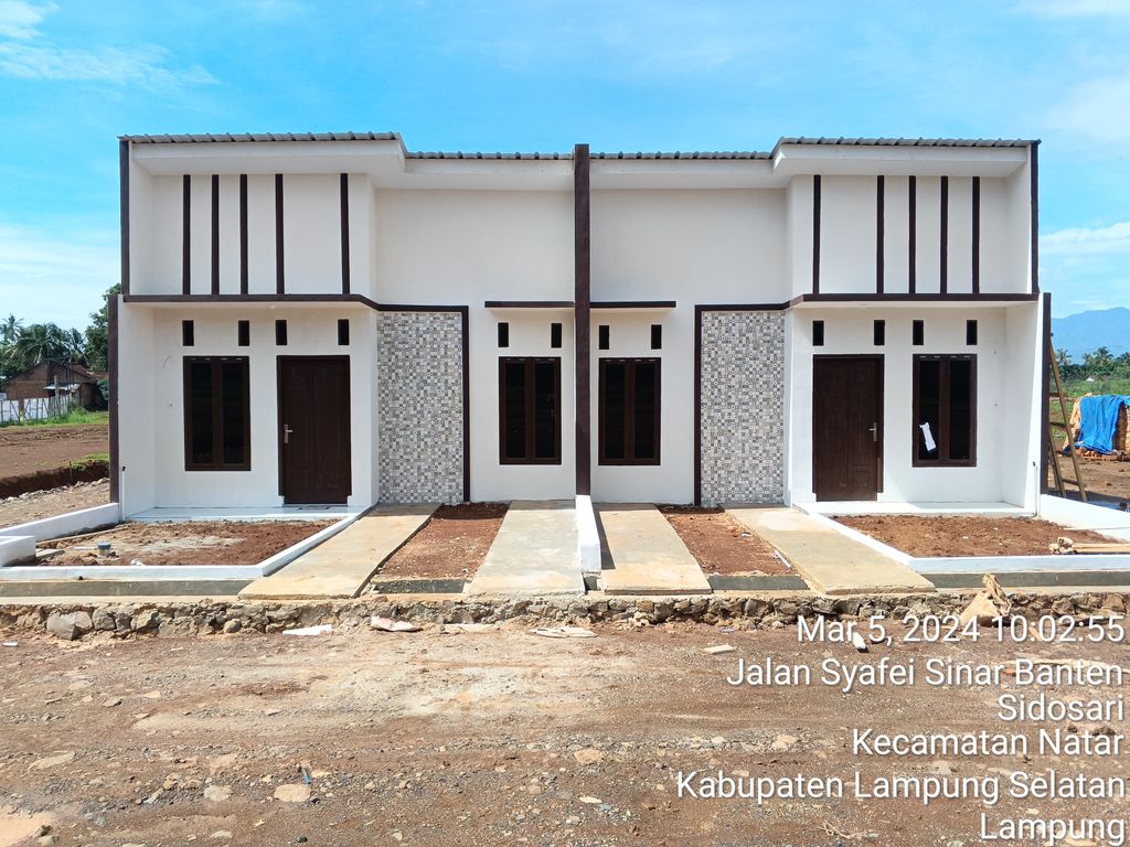 foto tampak rumah tipe 36/104 perumahan Rajabasa Regency