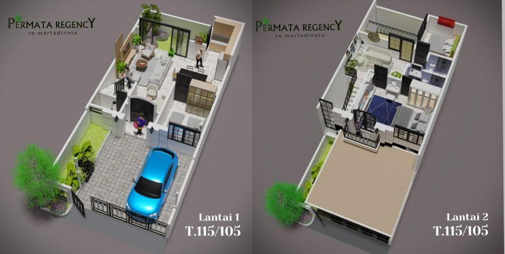 foto denah rumah tipe 115 perumahan PERMATA INTAN REGENCY