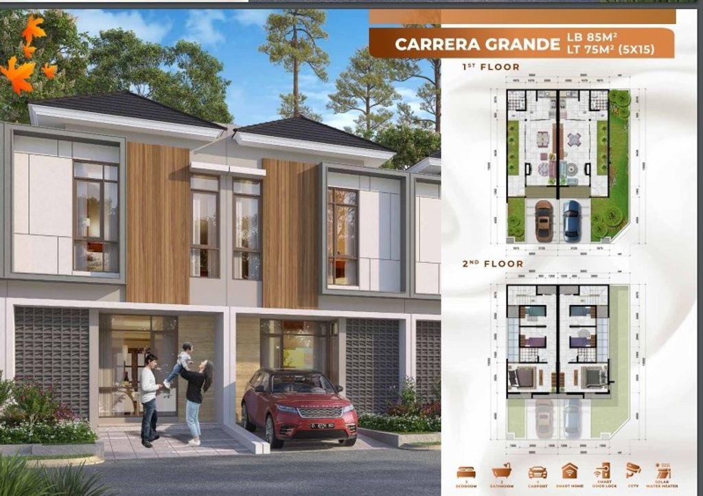 foto denah rumah tipe CARRERA GRANDE STD - STANDAR perumahan CITRA RAYA -CLUSTER LAUSANNE PARK
