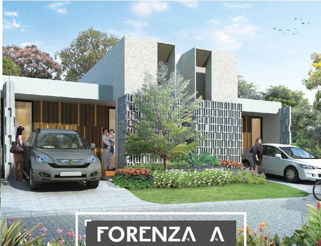 foto tampak rumah tipe FORENZA A perumahan DISCOVERY ALTEZZA BINTARO JAYA