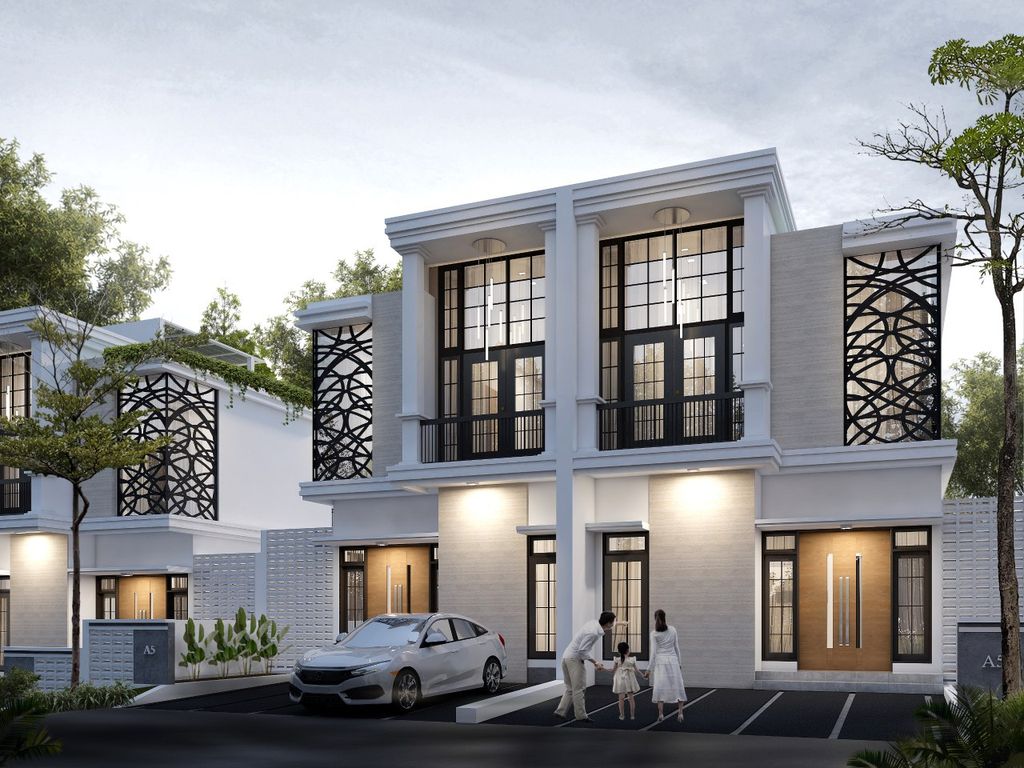 foto tampak rumah tipe ALEXANDRIA perumahan aura park