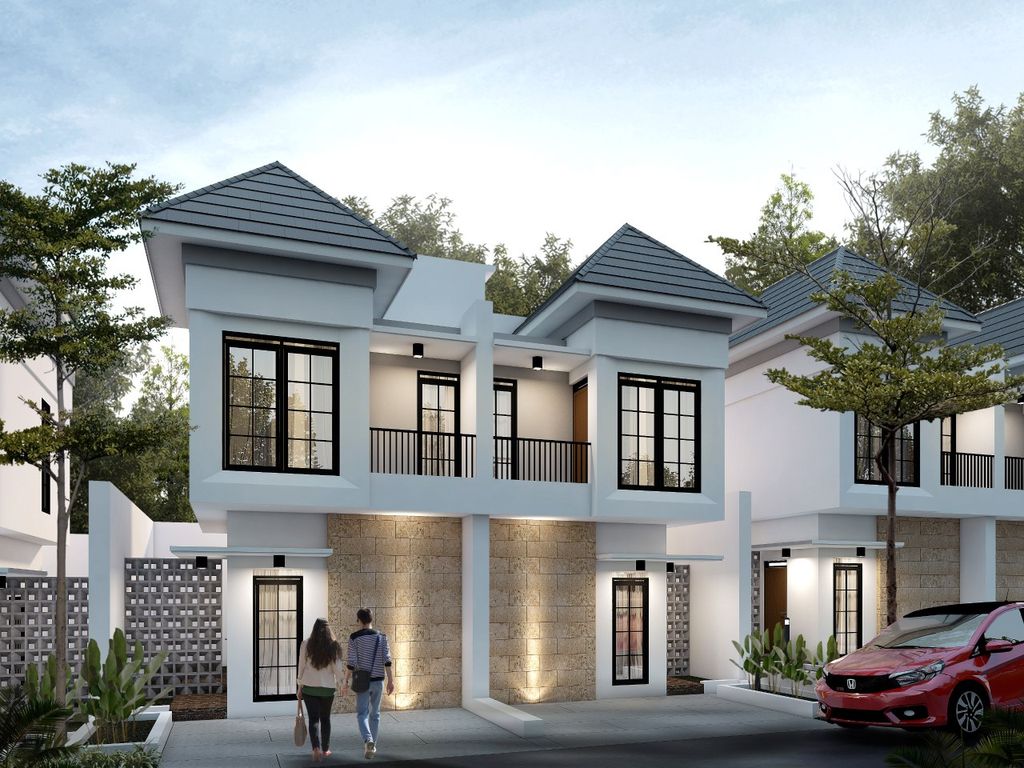 foto tampak rumah tipe ALESHA perumahan aura park