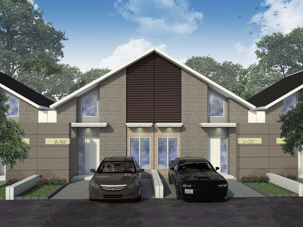 foto tampak rumah tipe Malika perumahan Maharaja Residencee