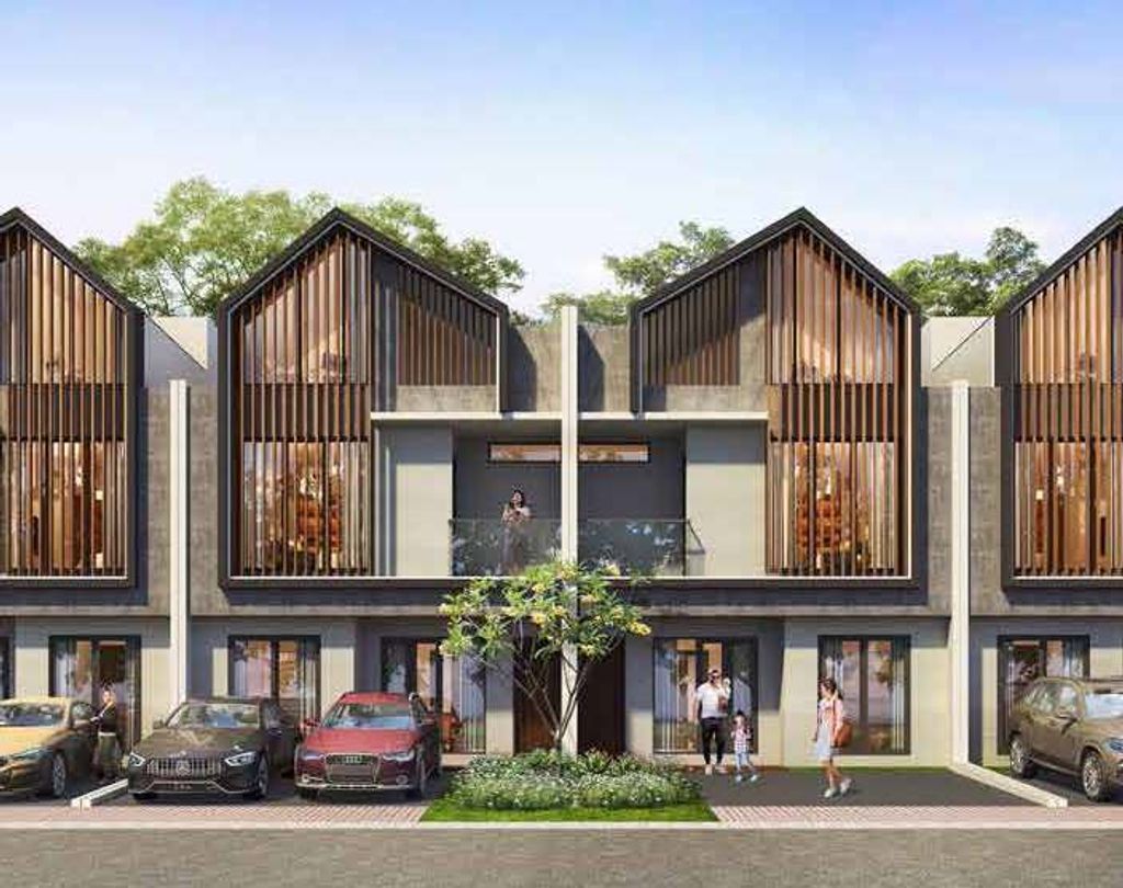 foto tampak rumah tipe MAIKA 7 perumahan DISCOVERY ALUVIA BINTARO JAYA