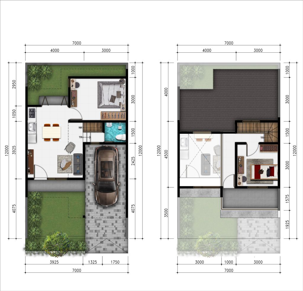 foto denah rumah tipe NEW GRANDE perumahan METLAND CILEUNGSI SEKTOR IV-REVISI