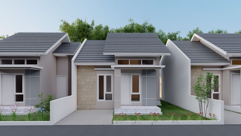 foto tampak rumah tipe 36 perumahan Green Harmoni
