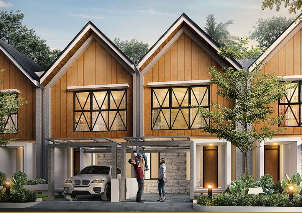 foto tampak rumah tipe T. 93 / 118 perumahan Perum AUSTINVILLE Tahap II