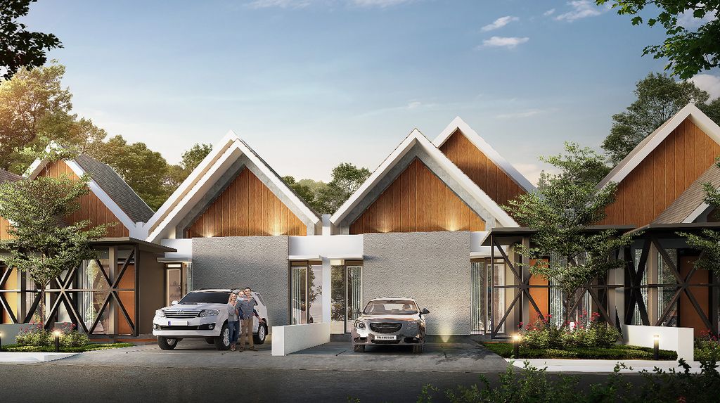 foto tampak rumah tipe T. 90 / 184 perumahan Perum AUSTINVILLE Tahap II