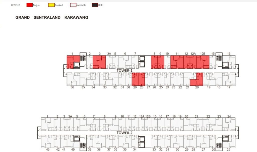 foto denah rumah tipe 2 BR perumahan GRAND SENTRALAND KARAWANG