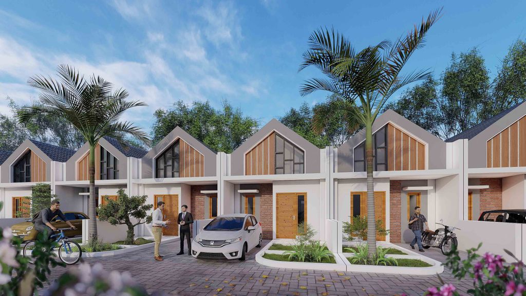 foto tampak rumah tipe TIDAR 36 perumahan GREEN ELEVEN